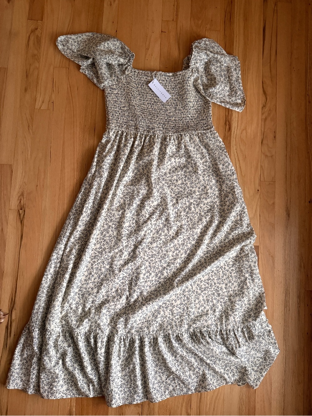 Baltic Born Cream Dress with Brown Floral Print
